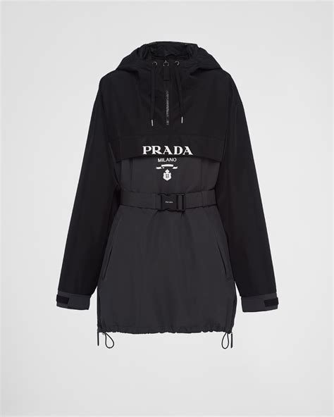 prada black anorak|Smoky Grey/black Technical Fabric Anorak .